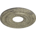thumbnail image 3 of Ekena Millwork 20 5/8"OD x 6 1/4"ID x 1 3/8"P Lauren Ceiling Medallion (Fits Canopies up to 6 1/4"), Hand-Painted Castle Stone Crackle, 3 of 6
