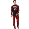 thumbnail image 2 of Penkiiy Pyjamas de Noël pour la Famille Ensemble de Pyjamas Assortis, Pyjamas de Noël à Carreaux Rouges avec Rennes pour Femmes Hommes Enfants Rouge G, 2 of 5