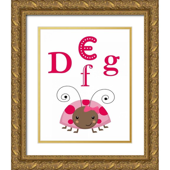 Robinson, Tamara 26x32 Gold Ornate Wood Framed with Double Matting Museum Art Print Titled - Ladybug DEFG