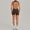 Brown, variant on Women Short Jumpsuit Backless Scrunch Butt Workout Rompers V Back Yoga One Piece Unitards Sleeveless Gym Bodycon