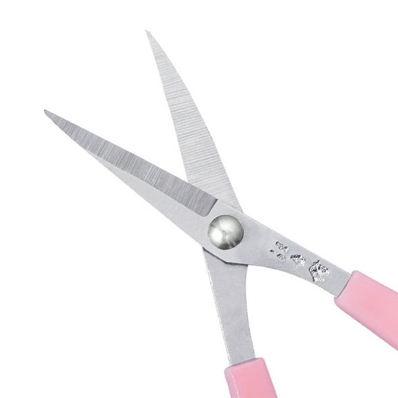 UNOMOR Pink Curved Sewing Scissors with Ergonomic Handle for DIY Craft Thread Cutting 2Pcs 4.5inch 3.5inch
