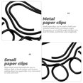 thumbnail image 3 of UPGRATOR 20Ud Sujetapapeles De Metal Negros Creativos Para Sujetar Documentos Y Tarjetas, 3 of 6
