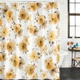 thumbnail image 2 of Yellow Spring Floral Bathroom Shower Curtains with 12 Hooks Waterproof Shower Curtain for Stalls and Bathtubs Elegant Flowers Summer Botanical Decorative Bathroom Privacy Curtain 72x72 Inches, 2 of 9