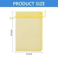 thumbnail image 4 of Tripumer 100 Pcs 4x6 inch Drawstring Organza Pouches Sheer Mesh Jewelry Candy Bags for Wedding Party Gift Packaging Gold, 4 of 7