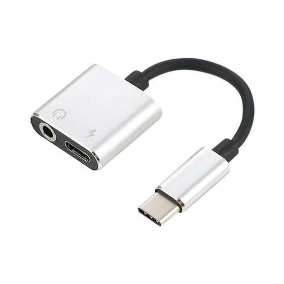 Gecau Adapter Charge And Headphone 2 In 1 Type-C To 3.5mm Aux Audio USB C Cable Creative as show Home Tools