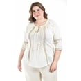 thumbnail image 1 of Blusa con detalles bordados Roman Fashion / Juvenil, 130 (Beige) beige 38, 1 of 5
