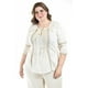 thumbnail image 1 of Blusa con detalles bordados Roman Fashion / Juvenil, 130 (Beige) beige 38, 1 of 5