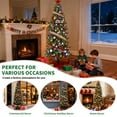 thumbnail image 4 of Luku Slim Pre-Lit Artificial Christmas Tree, 6/7.5/9Ft Pencil Pine with Warm LED Lights, Hinged PVC Branches, Sturdy Metal Base, Easy Assembly, Space-Saving Design, 4 of 8