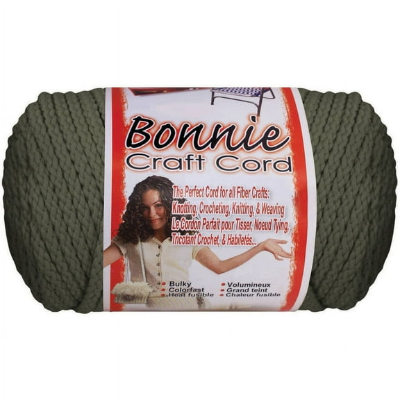 Pepperell Bonnie Macrame Craft Cord 6mmX100yd-Smoke Gray