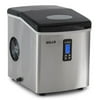 DELLA Portable Ice Maker LCD 35 Pound Capacity a day Timer & Clock Function 3 Cube Size, Stainless Steel