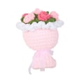 thumbnail image 4 of Ramo de flores de punto, regalo para el Día de la Madre de hija e hijo, completado para oficina en casa. Rosa, 4 of 9