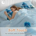 thumbnail image 4 of Cute Snowman Bedding Duvet Cover Set Twin Size 4 Pieces Blue Christmas Snowing Snowflake Ball Bedding Set with Zipper Closure, 1 Comforter Cover 68x86 Inches 1 Flat Sheet & 2 Pillow Cases, 4 of 7