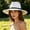White, variant on DuoJiaJ Unisex Wide Brim Fedora, Felt Flat Jazz Hat with Ethnic Design Unisex Brown One Size