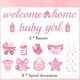 thumbnail image 2 of Set de decoración UGUHHKUY Welcome Home Baby Girl, 10 unidades, 2 of 7