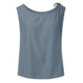 thumbnail image 5 of HBFAGFB Débardeurs pour Femmes Col Rond Sans Manches Gilet Léger Vêtements d'Été à la Mode Bleu Taille m, 5 of 5