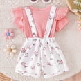 thumbnail image 6 of TOWED22 Baby Girls Clothes Set 2 Piece Summer Casual Cute Short Sleeve Rompers and Overalls Shorts 0-3 Years Toddler Outfits(Pink,3-6 M), 6 of 7