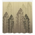 thumbnail image 2 of Ambesonne Country Shower Curtain, Pine Trees Woodland Ombre, 69"Wx75"L, Pale Camel, 2 of 4