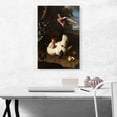 thumbnail image 2 of ARTCANVAS White Hen and Chicks Canvas Art Print by Melchior d-Hondecoeter - Size: 26" x 18" (0.75" Deep), 2 of 9