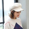 thumbnail image 6 of Happy Date Newsboy Hats for Women, Women Newsboy Hats Winter Felt Retro Solid Color Fashion All-Match Newsboy Cap, 6 of 7