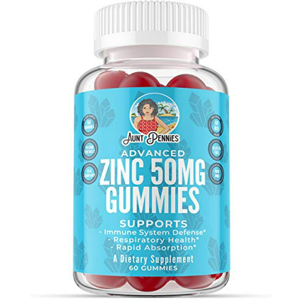 Zinc Gummies 50mg Immune System Support Supplement Gummy for Men Women Kids Powerful Immune