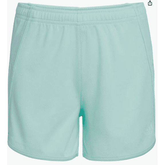 adidas Girls' Elastic Waistband 3 Stripe Mesh Short