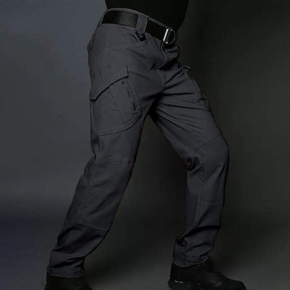 Men's Walking Outdoor Cargo Pants Multi-Pocket Stretch Durable Relaxed Fit Bottoms