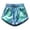 Blue, variant on Kids Girls Metallic Shorts Sparkly Athletic Dance Outfits Shinny Wide Leg Dolphin Shorts Cute Bow Hot Short Pants