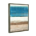 thumbnail image 4 of Stupell Industries Blue & Tan Abstraction Abstract Painting Gray Floater Framed Canvas Art Print Wall Art, 17 x 21, 4 of 10