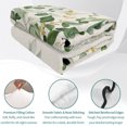 thumbnail image 4 of Twin Quilt Set 68''x86'', Sage Green Eucalyptus Lightweight Summer Bedspread Coverlet Set with 2 Pillow Shams, Farmhouse Weeping Leaves Linen Breathable All Season Quilt Bedding for Dorm/Bedroom, 4 of 9