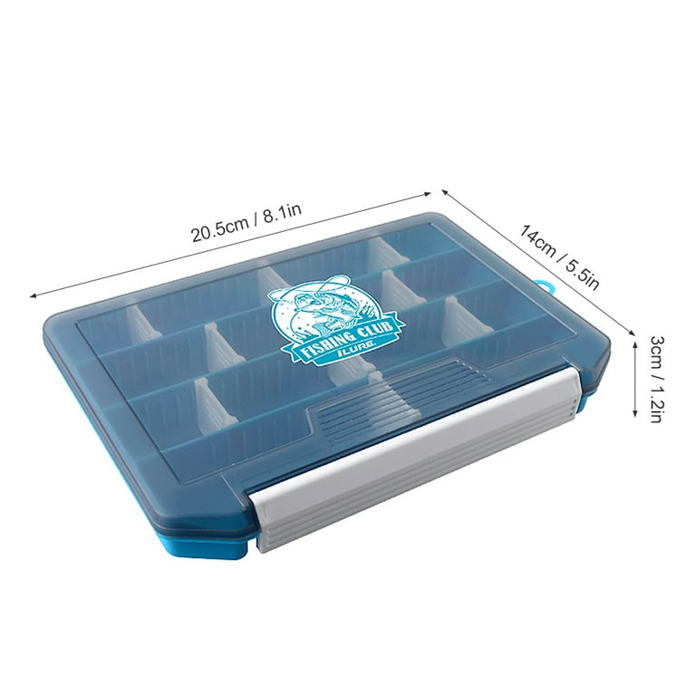 Fishing Tackle Box Storage Trays with Removable Dividers Fishing Lures  Hooks Accessories Storage Organizer Box