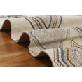 thumbnail image 5 of Casavani Hand Block Print Dhurrie Gray Rectangle Kilim Outdoor Yoga rug 4x12 Feet, 5 of 5
