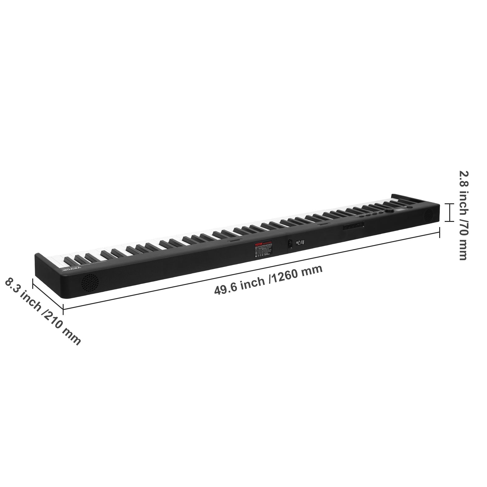VEVOR 88 Key Folding Keyboard Piano, Bluetooth & MIDI, Portable Electronic Digital Foldable Piano with Sustain Pedal Bag Touch Sensitive Keys Headphones, Rechargeable for Beginners Adults, Black