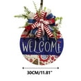thumbnail image 3 of kladzum Welcome Sign for Front Door 4th of July Independence Day Decor Patriotic Wood for Memorial Day Decoration Floral Door Outdoor Farm Porch 4Th of July Welcome Sign on Clearance, 3 of 7