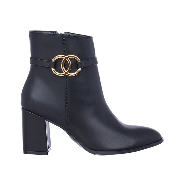 Botines Negros Para Mujer Formal Casual Tacon Ancho negro 23 Incógnita 040D3M