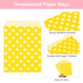 thumbnail image 3 of Uxcell 100Pcs Bolsas de Papel Kraft para Dulces, 7" x 5" Bolsas de Favor a Prueba de Grasa, Bolsas Pequeñas para Regalos, Puntos Amarillos, 3 of 6
