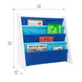 thumbnail image 4 of Wildkin Vegan Leather Original Sling Bookshelf - White Wood w/ Light Blue and Dark Blue, 4 of 5
