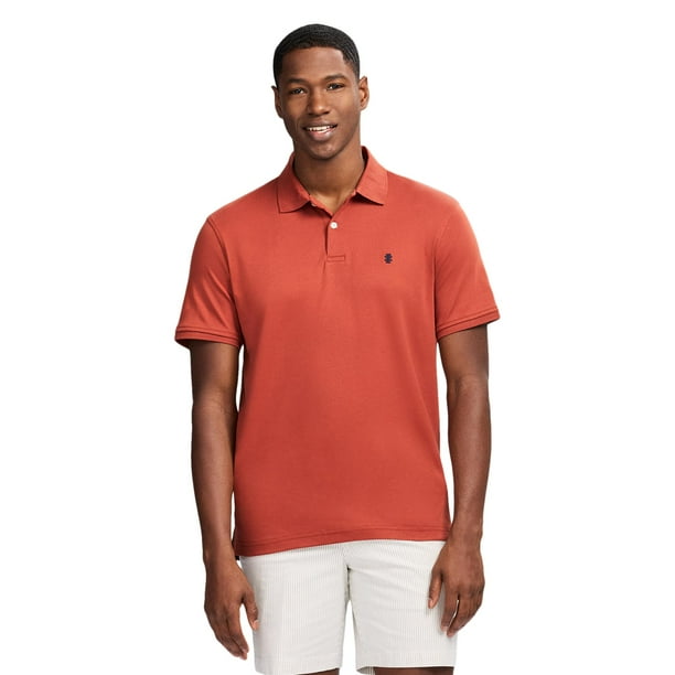 Camisa Polo IZOD de Manga Corta para Hombre Color Henna Quemado