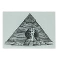 thumbnail image 1 of Egyptian Print Cutting Board, Sketch Art of Sphinx and the Pyramid Old Empire Historical, Decorative Tempered Glass Cutting and Serving Board, Small Size, Charcoal Grey White, by Ambesonne, 1 of 1