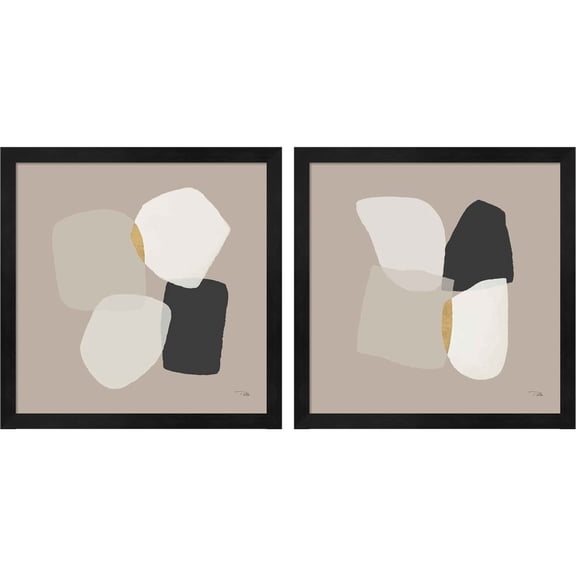 Great Art Now Partitions by Pela, 2 Piece Framed Art Set Each 13.25"W x 13.25"H