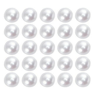Niziky 1500PCS Flat Back Half Round Pearls, 4mm White AB Half