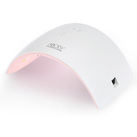 LED UV Lamp Nail Gel Dryer Fingernail & Toenail Gel Curing White Light Nail Art Painting Salon Tool 24W UK Plug Pink