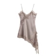 thumbnail image 3 of Women's Lace Vest V Neck Casual Camisoles Sleeveless Asymmetric Bottom Blouses Straps Vest Dress, 3 of 12