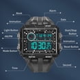 thumbnail image 3 of Reloj Deportivo Digital ANGGREK 50 M Resistente Al Agua Esfera Rectangular Luminosa Para Hombres, 3 of 7