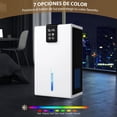 thumbnail image 3 of Deshumidificador Portátil Compacto 2.8L de Capacidad Deshumificadores de Humedad 1000 Pies Cuadrados Deshumidificador con Apagado Automático Luz LED de 7 Colores, 3 of 7