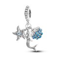 thumbnail image 1 of Plata Esterlina 925 Flor De Primavera Libélula Mariposa Tortuga Estrella De Mar Cuelga Encanto Cuentas Ajuste MULA Pulsera Joyería Original Gao Jiahui unisex, 1 of 2