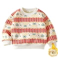 thumbnail image 2 of Avtoify Girls Long Sleeve Shirts Casual, Toddler Girls Fall Clothes, Children's Thickened Printed Knitted Crew Neck Long Sleeve Sweater top, 2 of 3