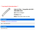 thumbnail image 2 of Cabin Air Filter - Compatible with 2001 - 2006 BMW 325Ci 2002 2003 2004 2005, 2 of 2