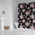 thumbnail image 2 of Pioneer Flower Floral Print Pattern Shower Curtain 84”x72", Bathroom Decorative Shower Curtain Set with 12 Hooks, Waterproof Washable, 2 of 6