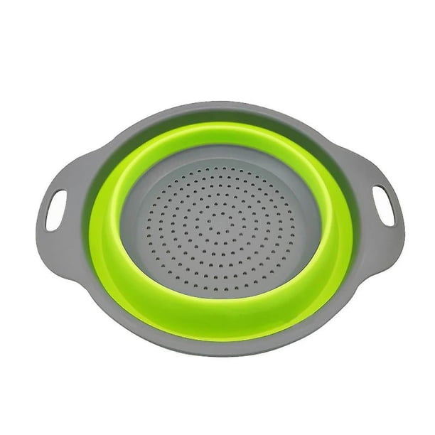 1 colador plegable para frutas y verduras, color verde.