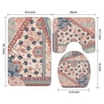thumbnail image 3 of Multicolor Ethnic Patchwork Pattern Bathroom Rugs Sets 3 Piece,Toilet Cover Set,Absorbent Non Slip Bathroom Mats Sets with U-Shaped Contour Rug Toilet Rug Set, 3 of 5